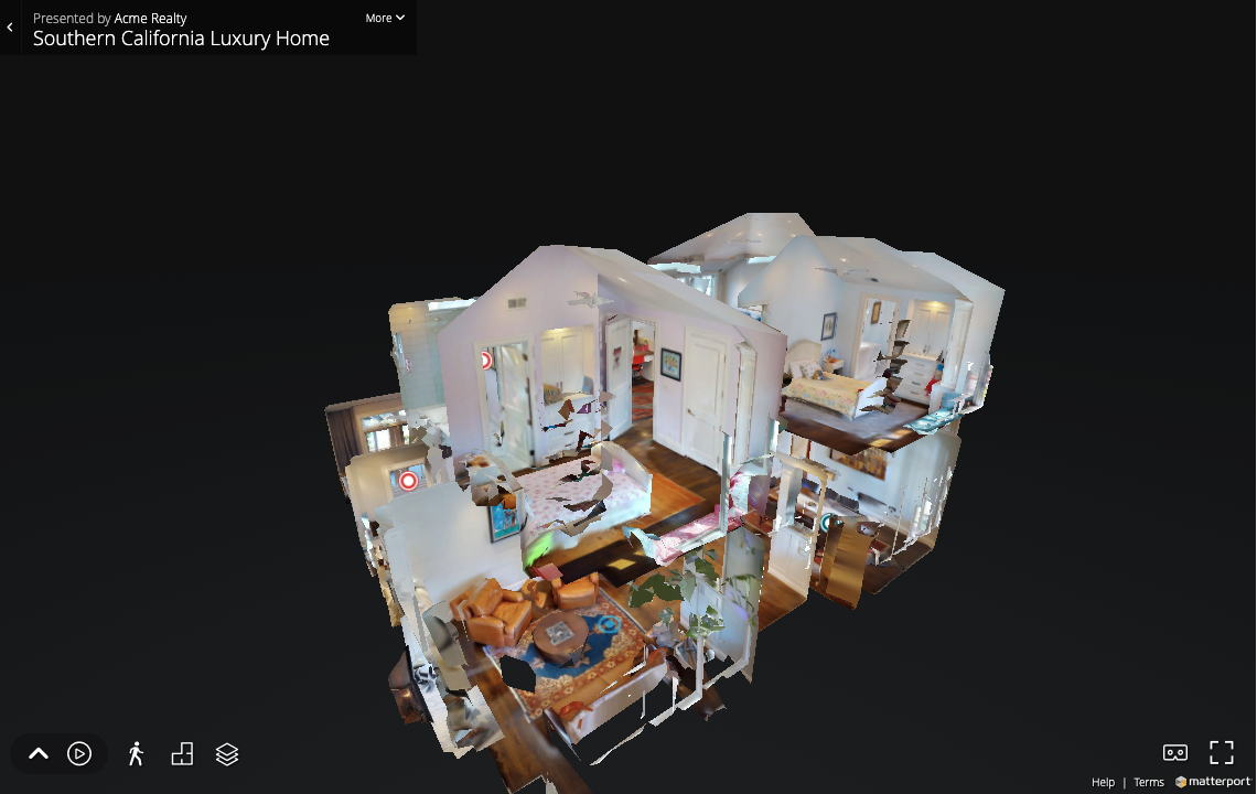 matterport dollhouse made with a 3d camera
